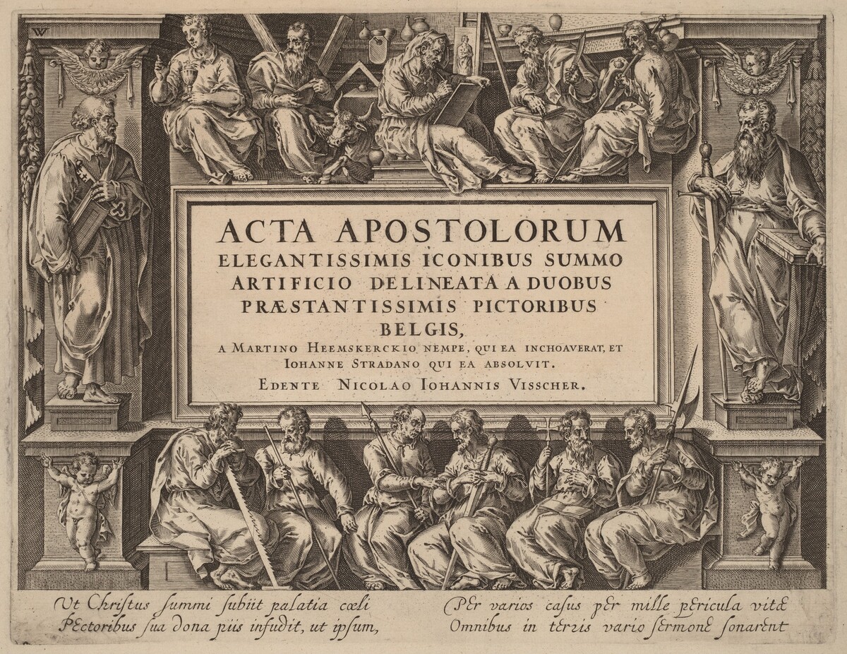 Title Page by Philip Galle after Maerten van Heemskerck after Jan van der Straet
