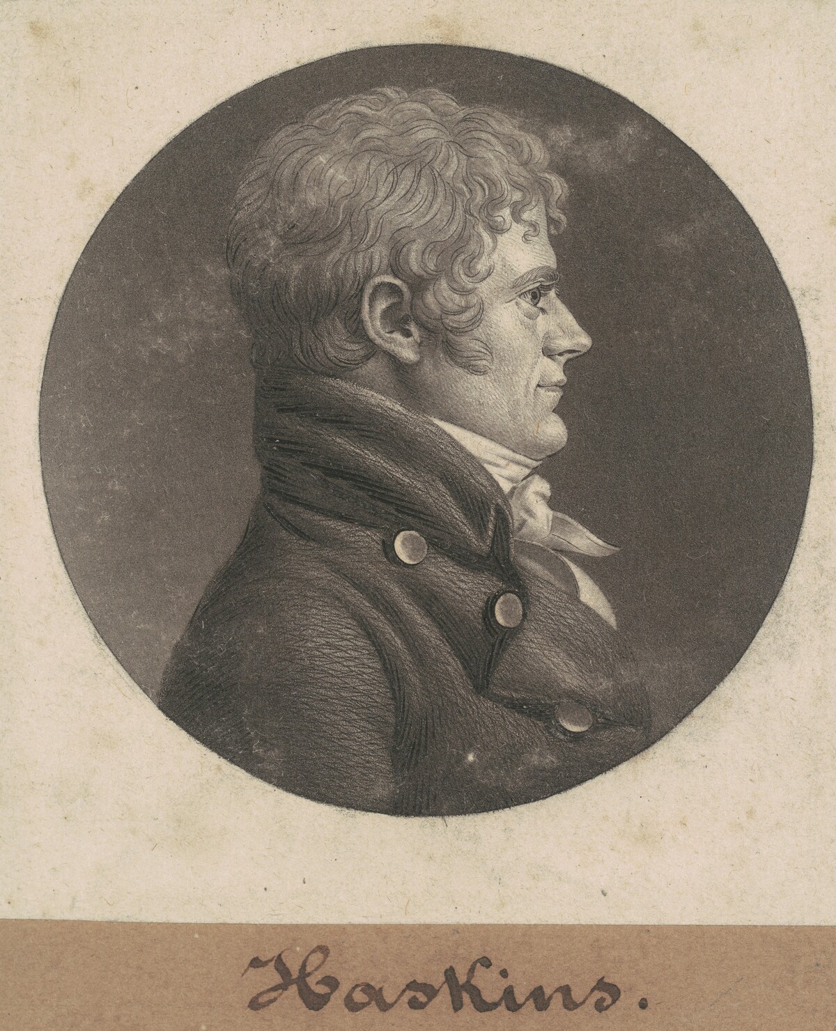 Joseph Haskins by Charles B. J. Févret de Saint-Mémin