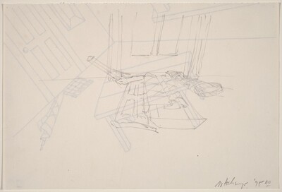 Basket, Table, Door, Window, Mirror, Rug [verso]