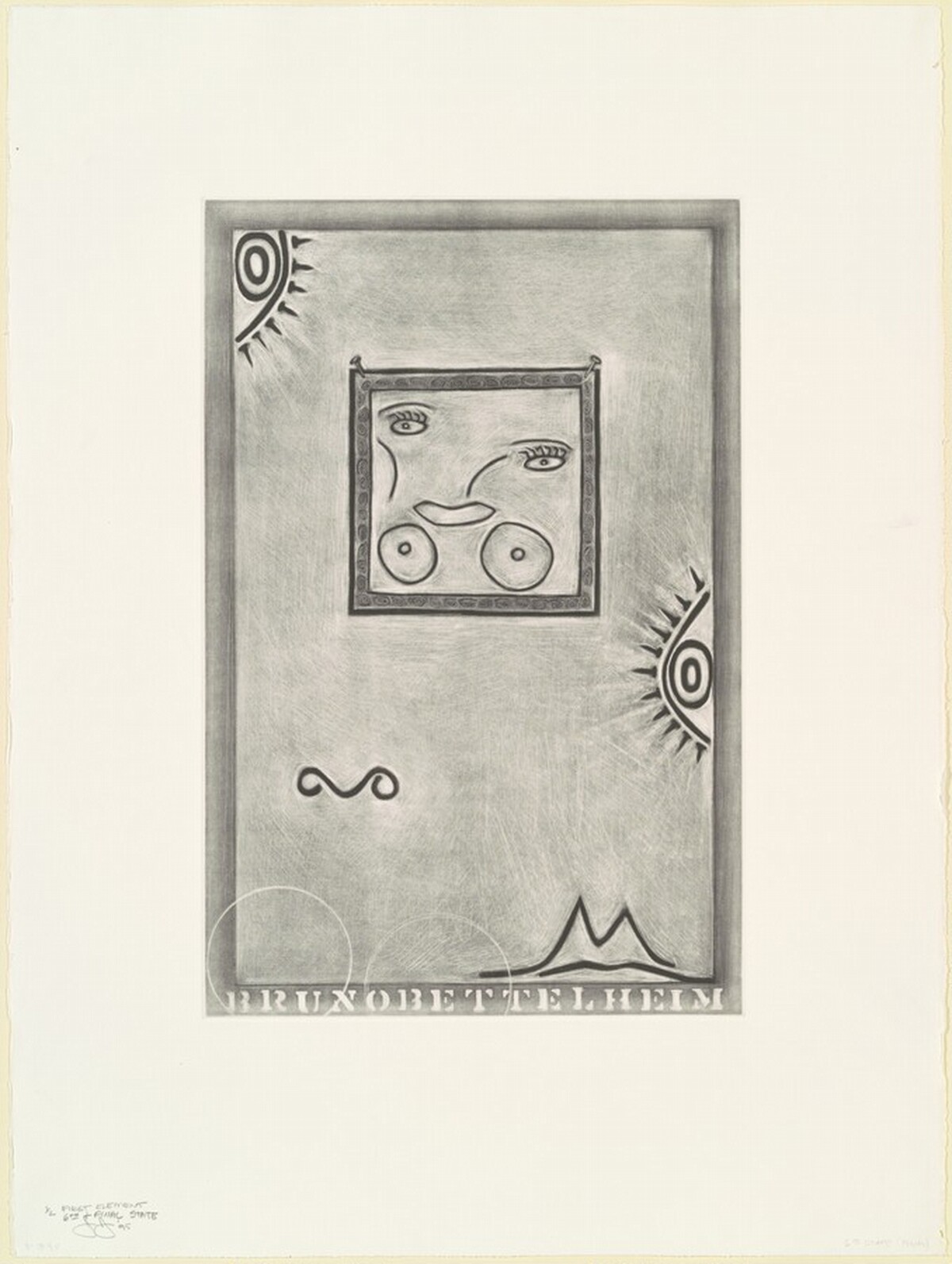 Untitled (White Mezzotint) [state proof of 6th state] by Jasper Johns