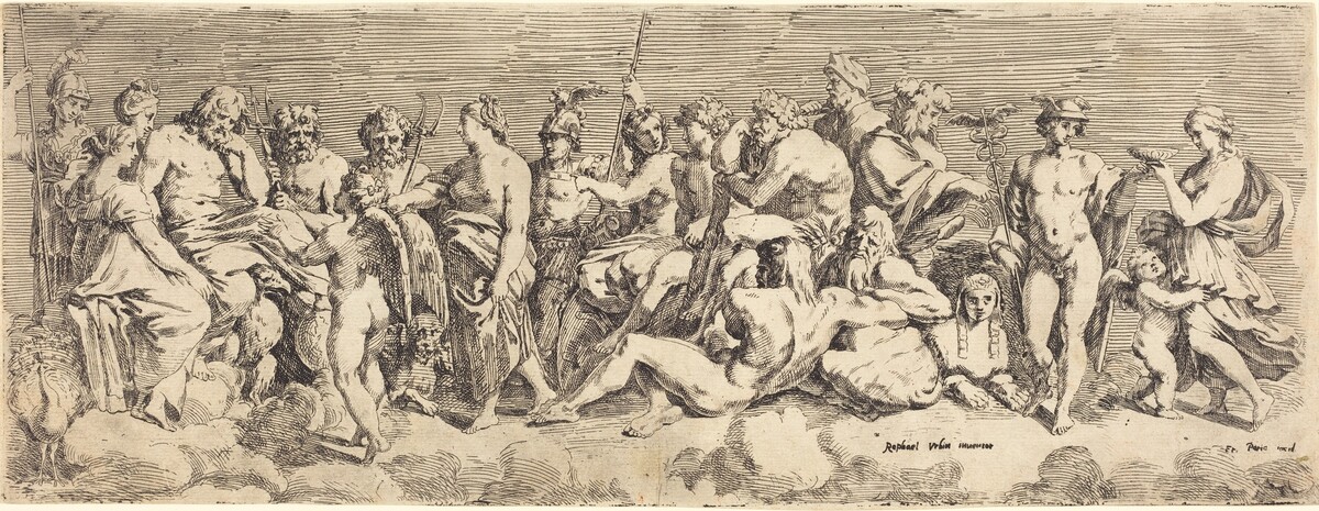 The Admission of Psyche to Olympia by François Perrier after Raphael
