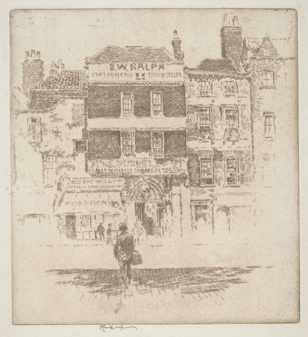 St. Bartholomew's Gate by Joseph Pennell