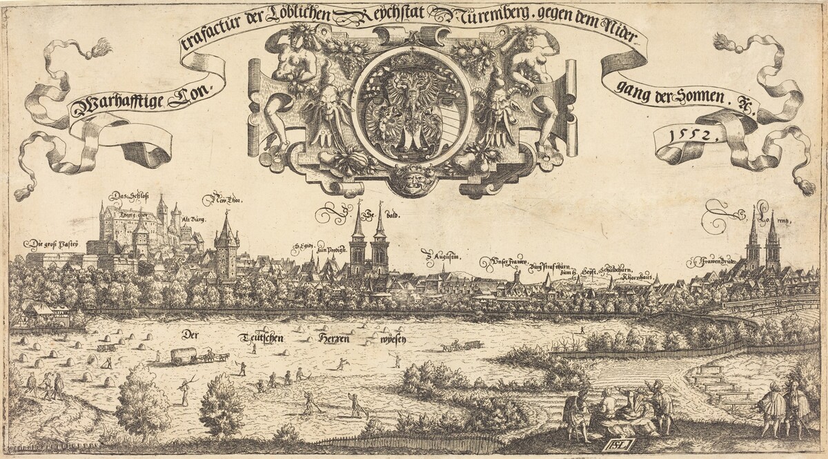 View of Nuremberg from the West [center section] by Hanns Lautensack