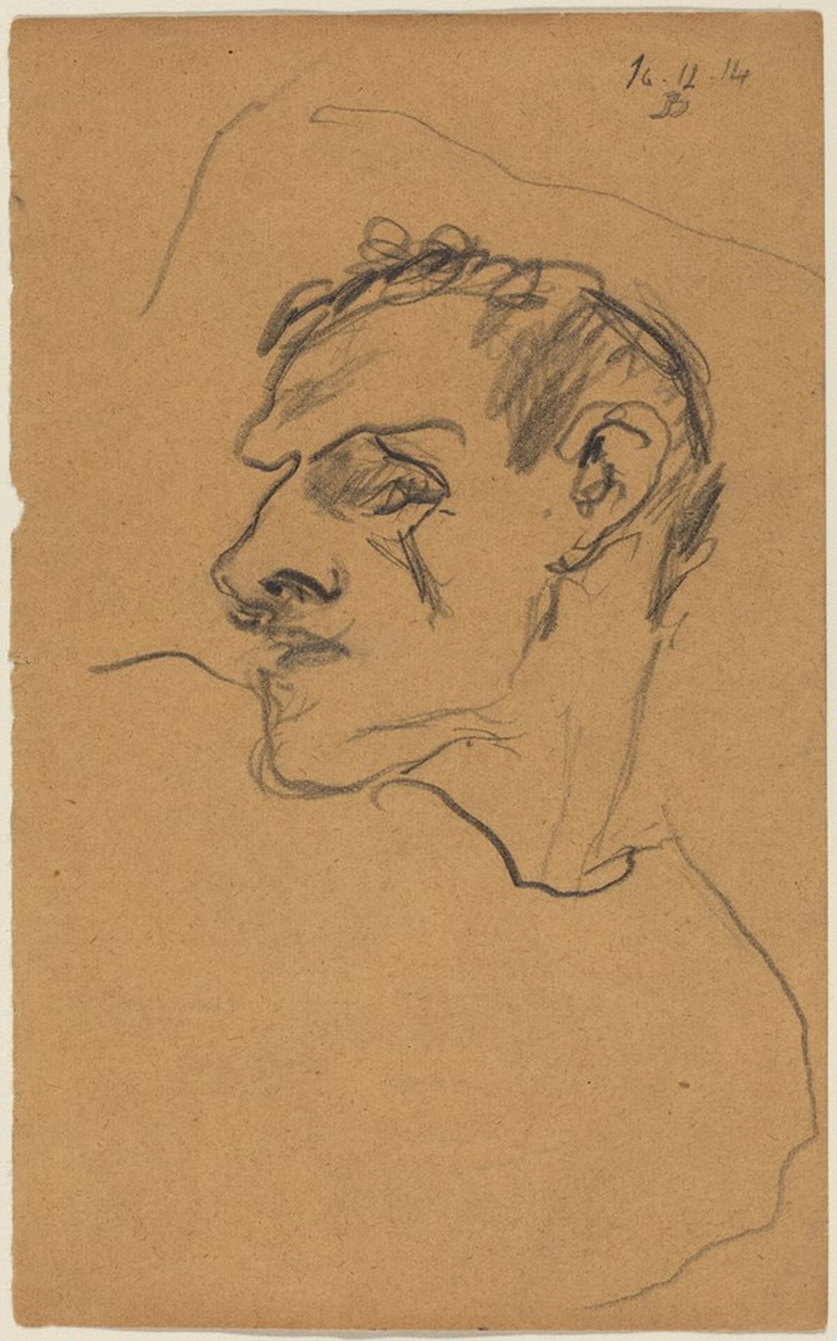 Head of a Wounded Soldier by Max Beckmann
