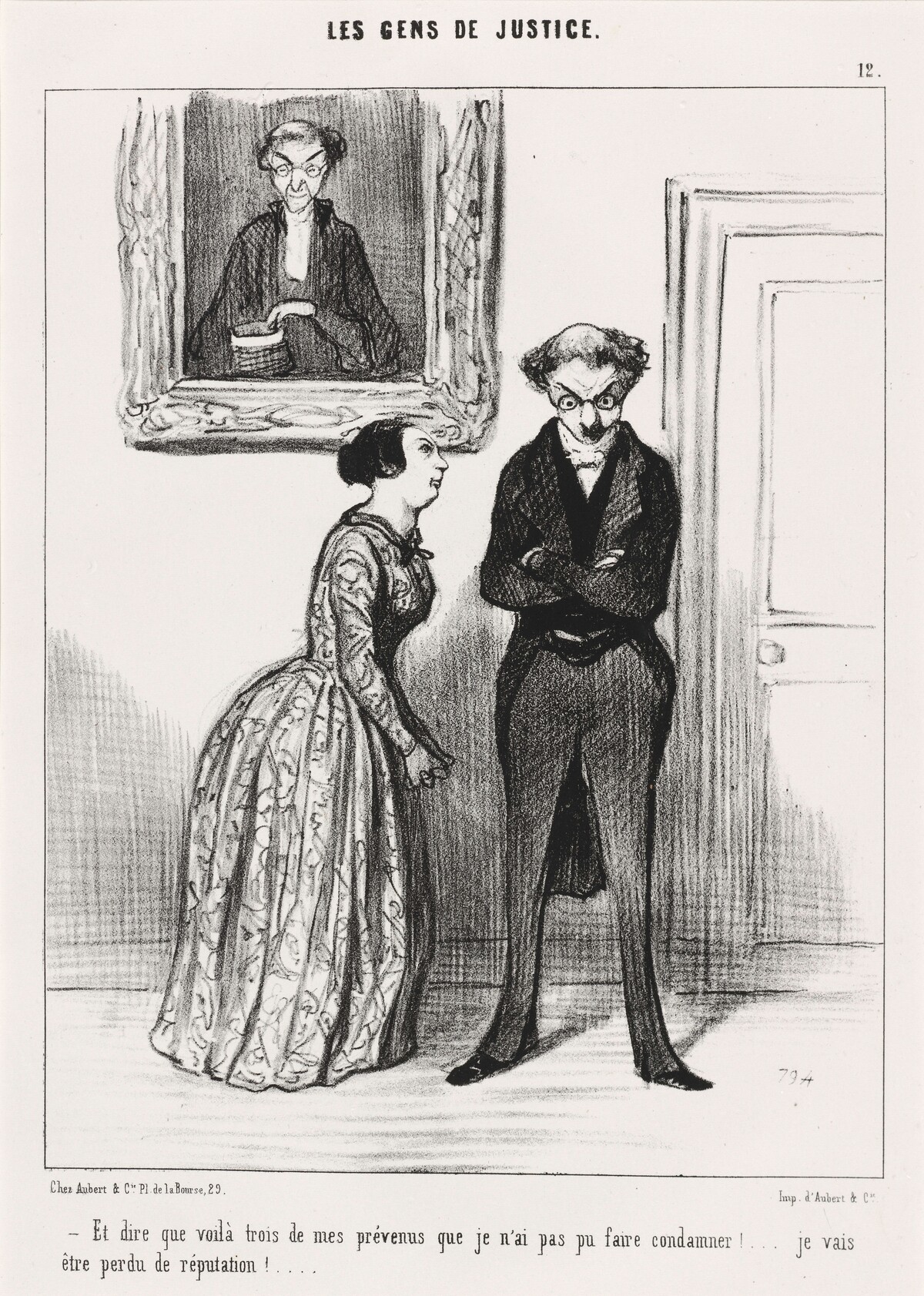 Et dire que voila trois... prévenu que je n'ai pas pu faire condamner!... by Honoré Daumier