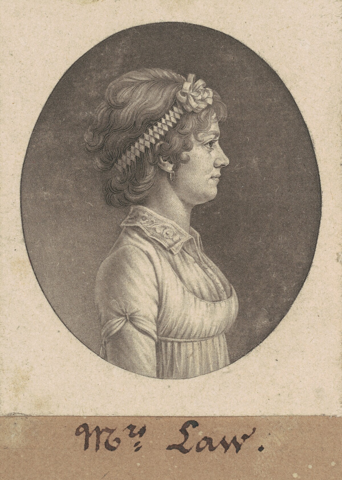 Elizabeth Parke Custis Law by Charles B. J. Févret de Saint-Mémin