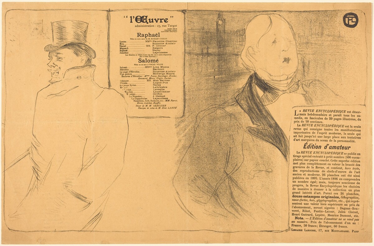 Raphaël; Salomé by Henri de Toulouse-Lautrec