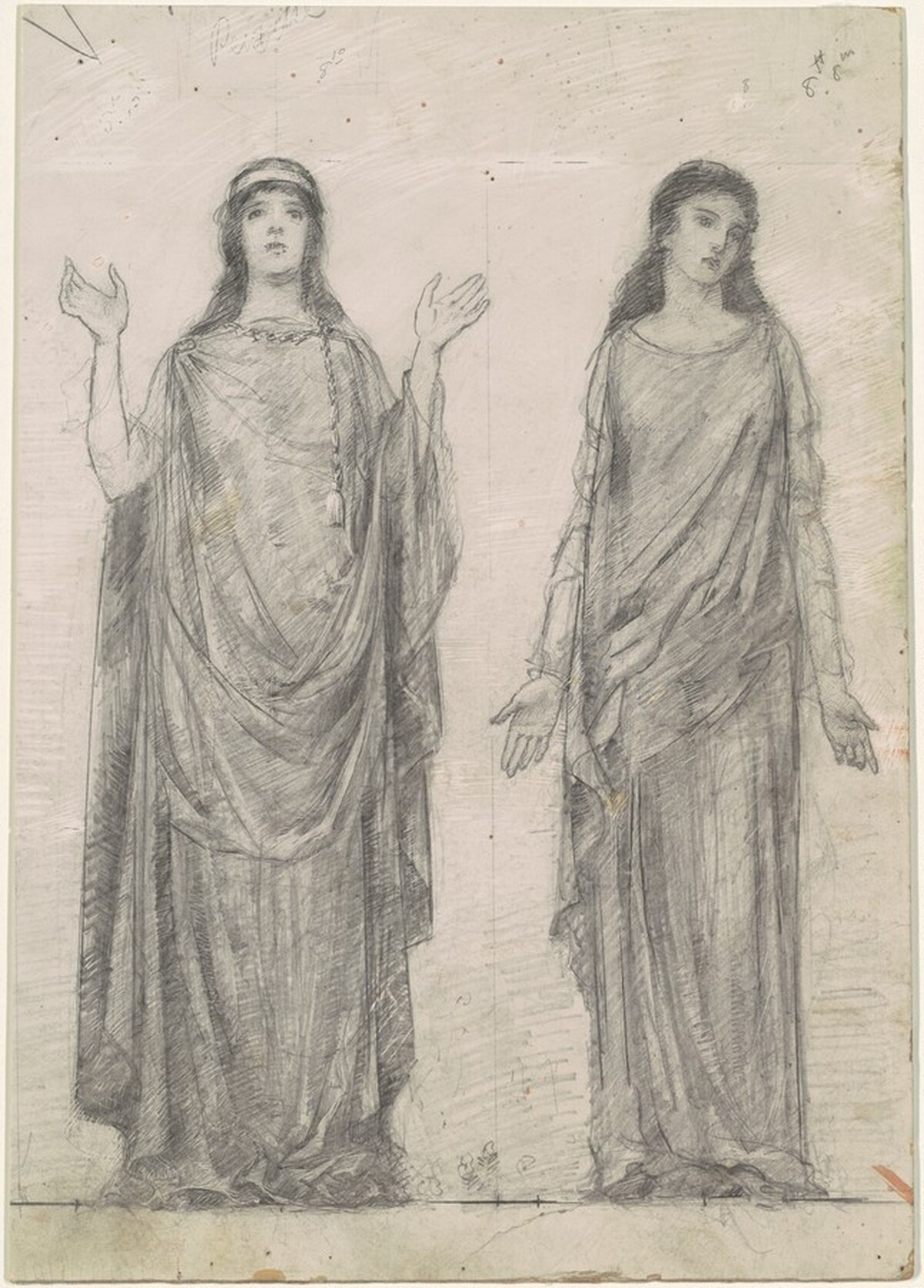 Female Figures in Classical Costumes by Augustus Vincent Tack
