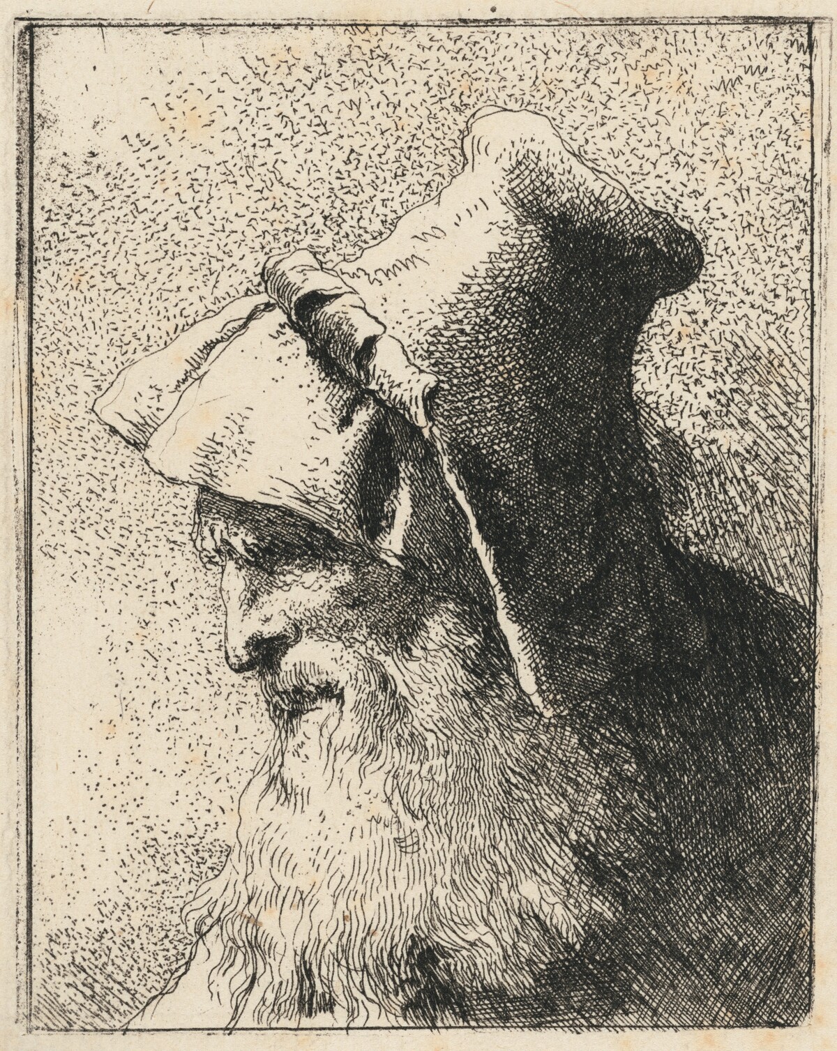 Profile of an Old Man with a Beard by Giovanni Domenico Tiepolo