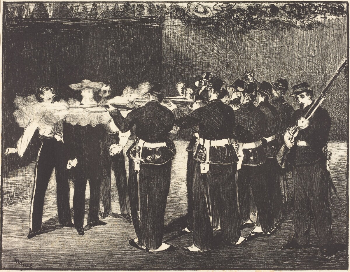 Death of Maximilian at Queretaro (L'executionde Maximilien) by Edouard Manet
