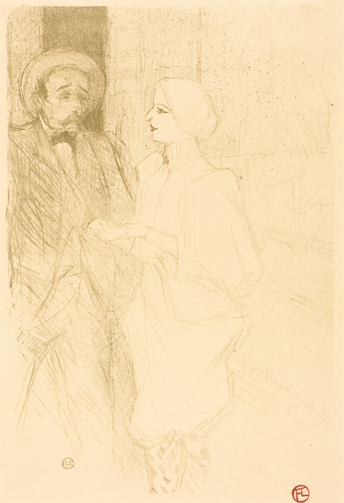 Yahne and Mayer in "L'age difficile" (Yahne et Mayer dans "L'age difficile") by Henri de Toulouse-Lautrec
