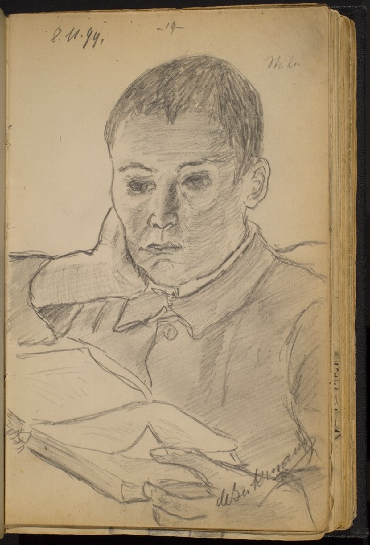 Boy Reading by Max Beckmann