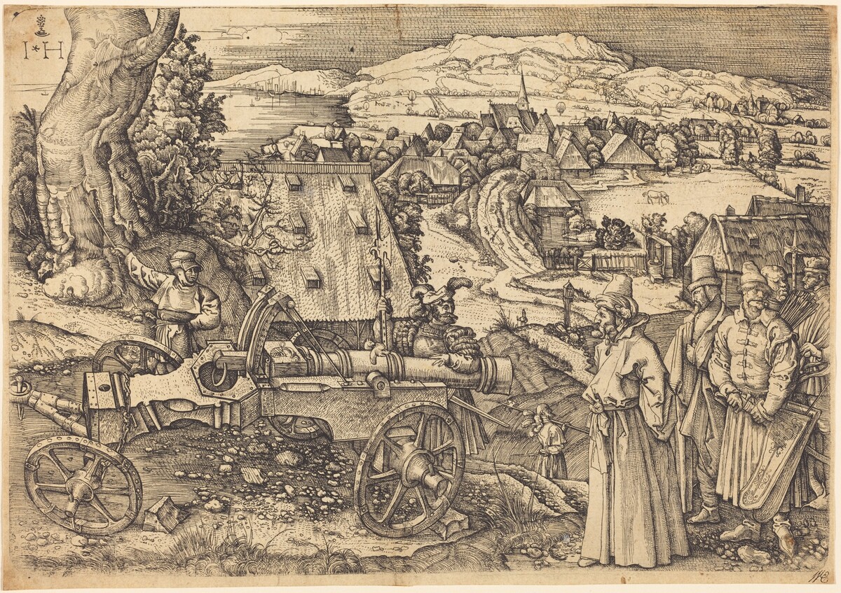 The Great Cannon by Hieronymus Hopfer after Albrecht Dürer