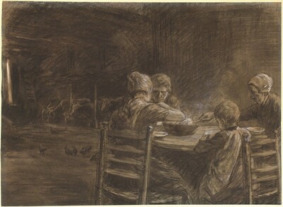 East Frisian Peasants Eating Supper