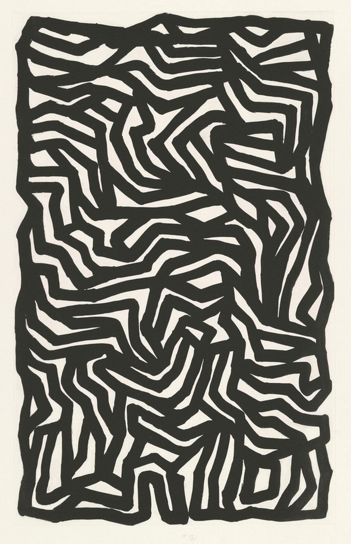 Black Loops & Curves No. 2 by Sol LeWitt