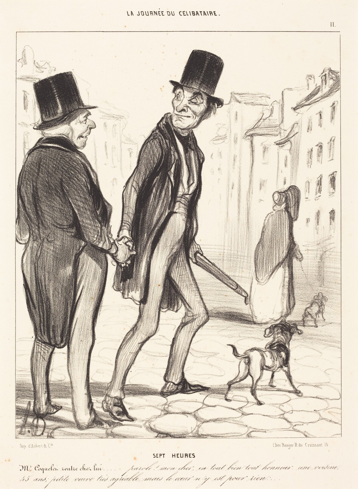 Sept heures by Honoré Daumier
