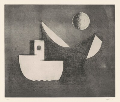 Still Boats and Moon