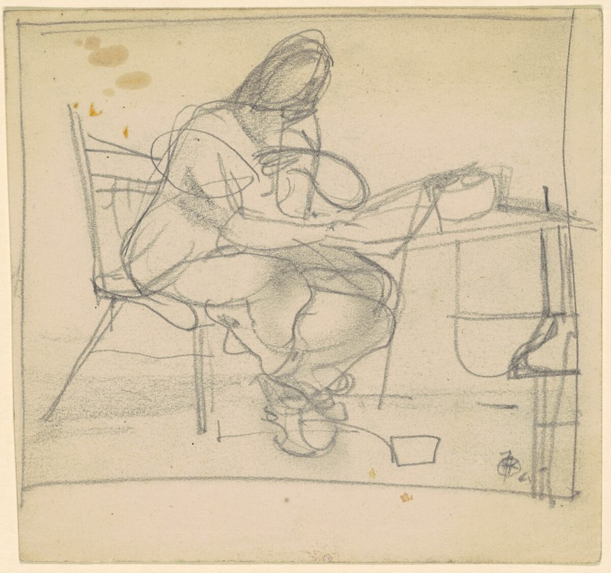 Woman Seated at a Desk by Franz Kline