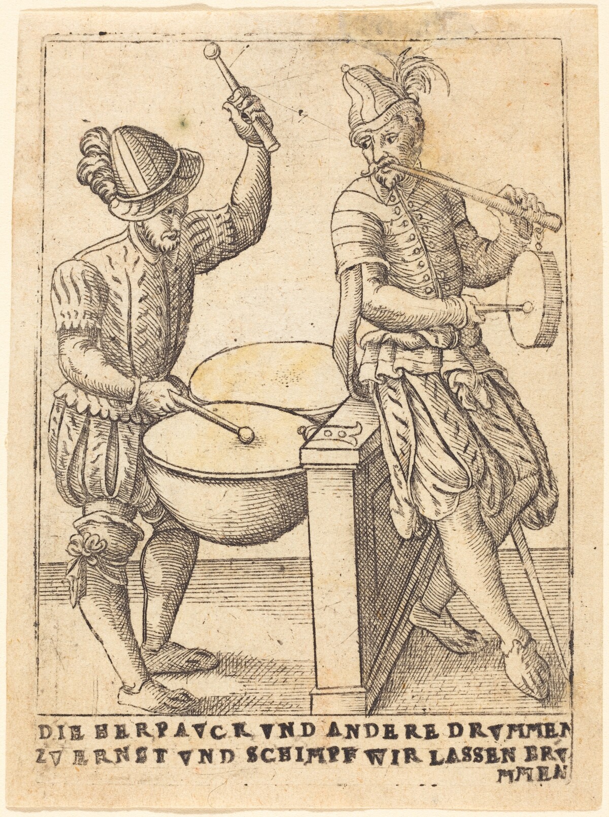 Die Herpavck vnd andere Drvmmen zvernst vnd Schimpf wir lassen ervmmen by German 16th Century
