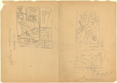 (Sketches on Verso of Moving Slip)