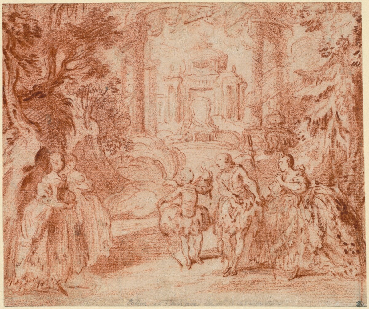 The Divertissement from Voltaire's "La princesse de Navarre" by Gabriel Jacques de Saint-Aubin