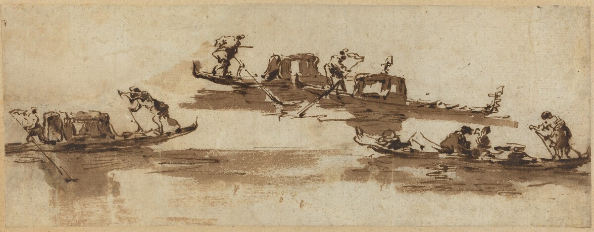 Gondolas by Attributed to Francesco Guardi