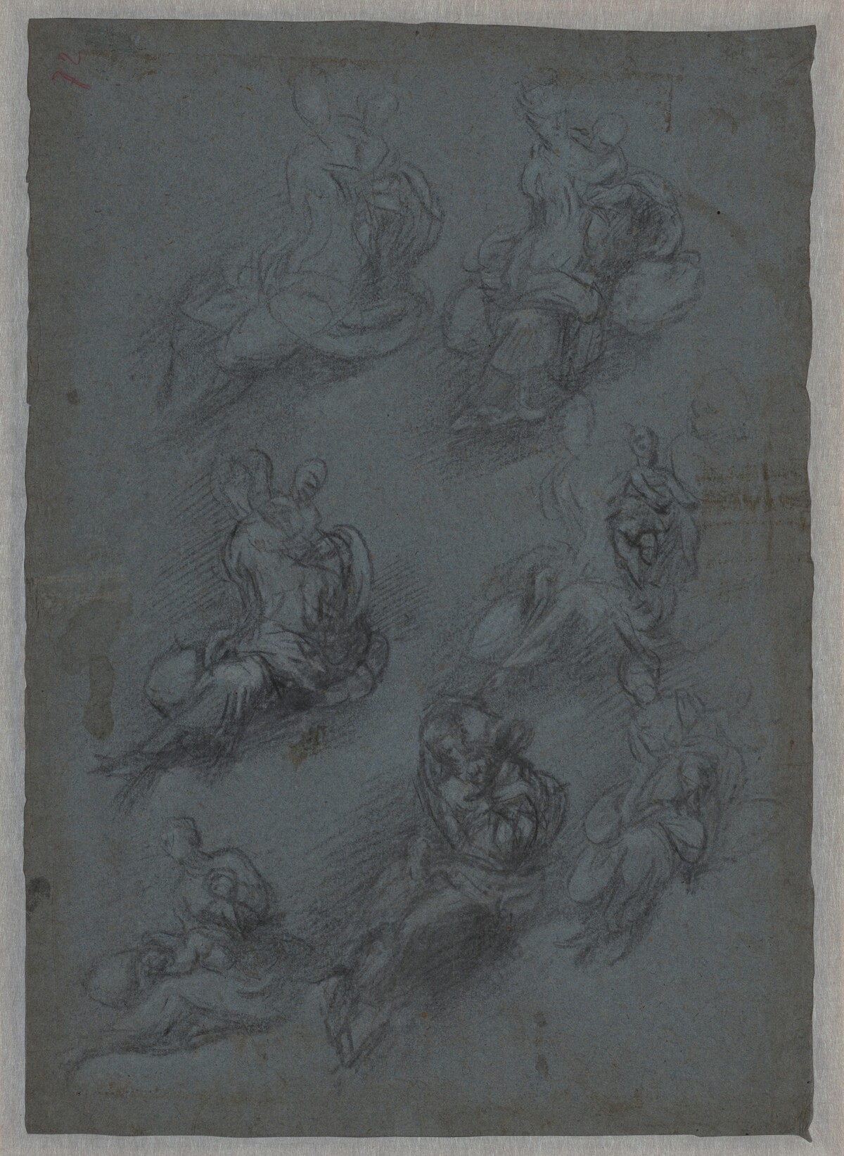 Studies for the Virgin and Child (recto) by Camillo Boccaccino
