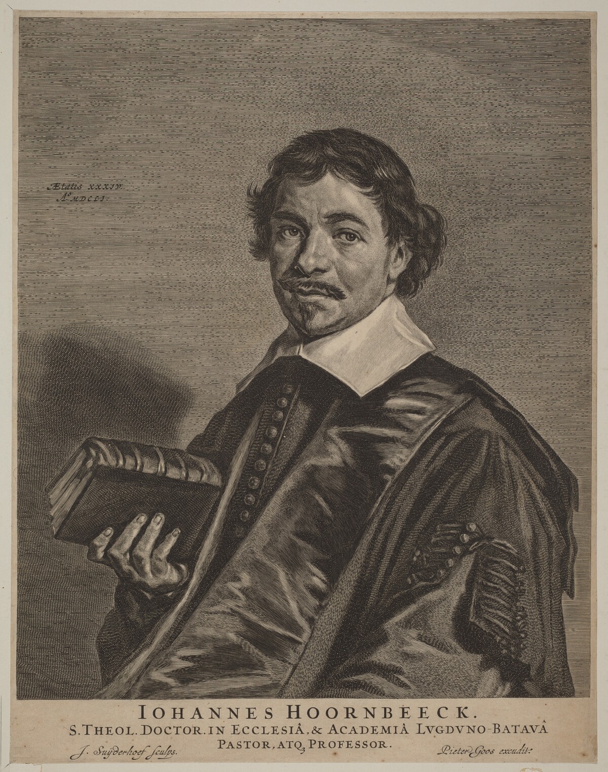 Johannes Hoornbeeck by Jonas Suyderhoff, after Frans Hals