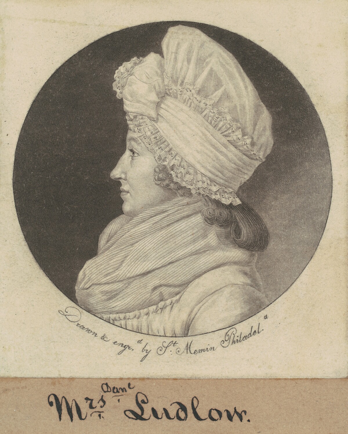 Arabella Duncan Ludlow by Charles B. J. Févret de Saint-Mémin