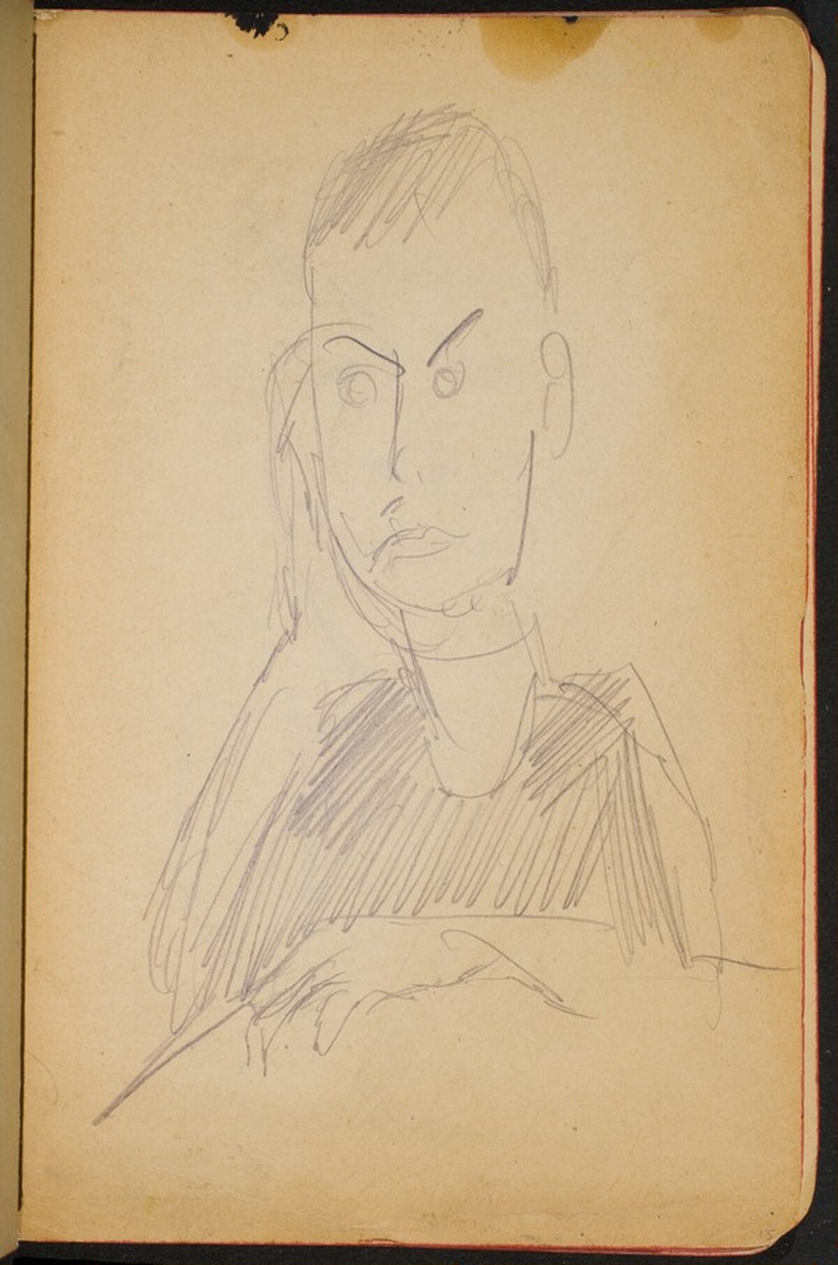 junger Mann mit aufgestütztem Kopf (Young Man, Propped Up) [p. 15] by Max Beckmann