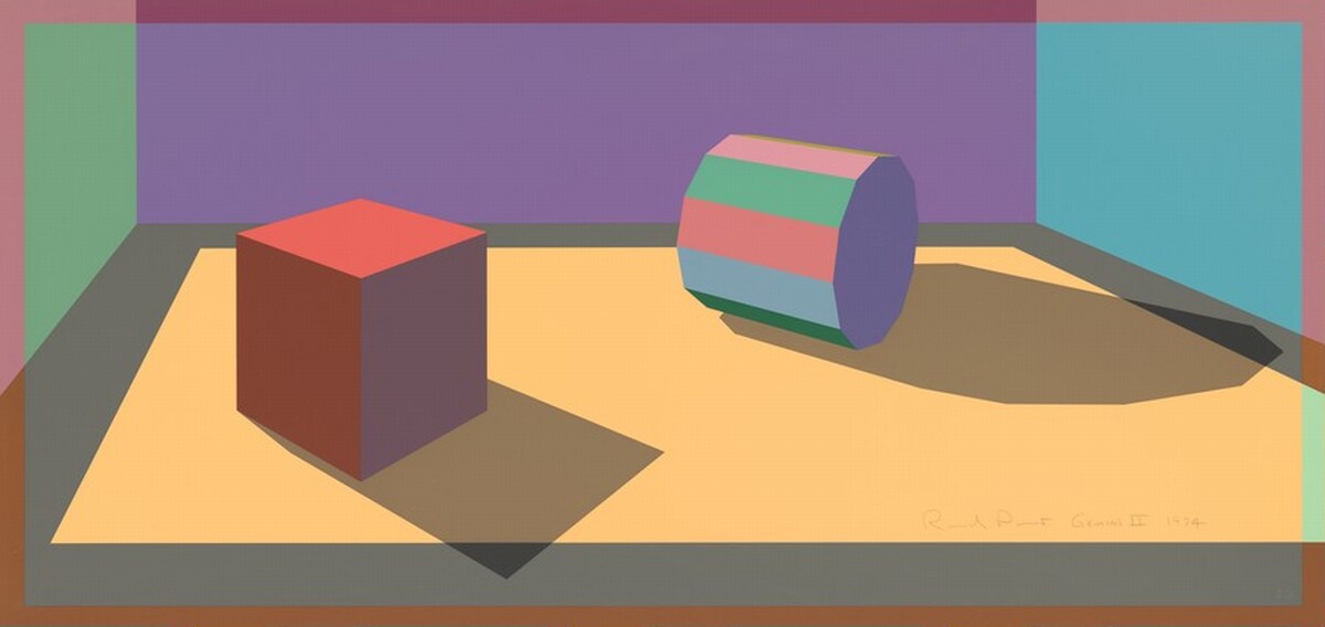 Dodecagon Cylinder and Cube by Ronald Davis