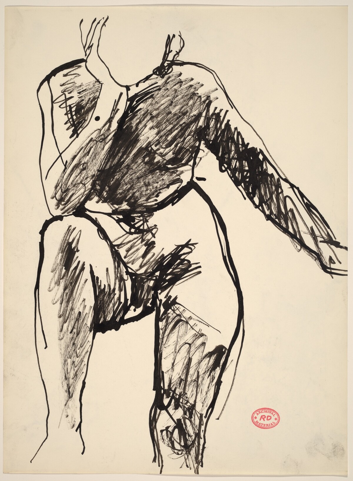 Untitled [female nude resting elbow on knee] by Richard Diebenkorn