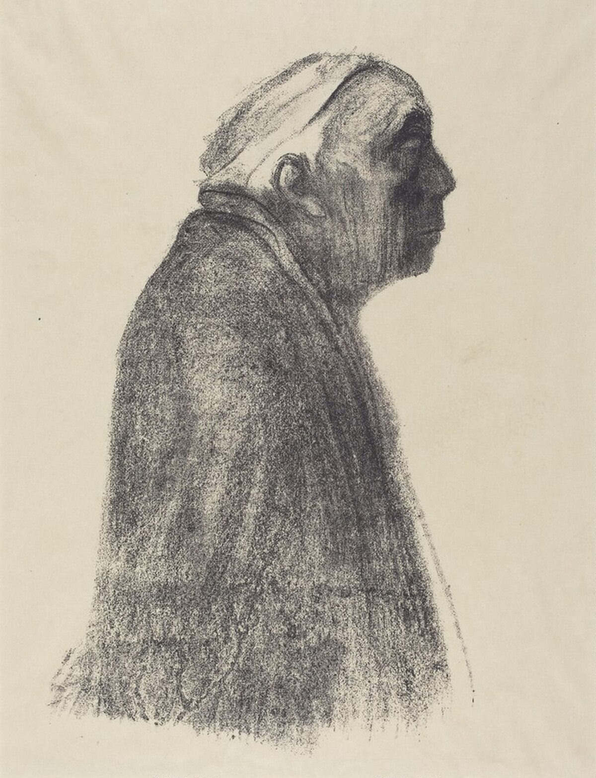 Self-Portrait in Profile Looking Right (Selbstbildnis in Profil nach Rechts) by Käthe Kollwitz