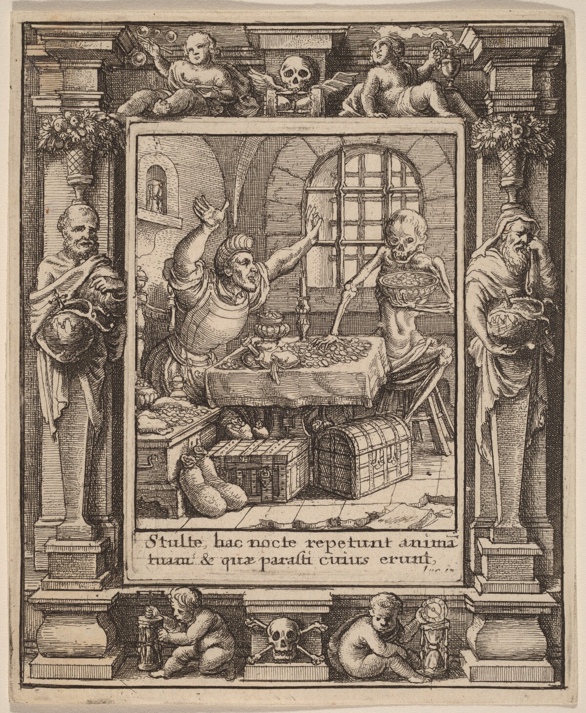 Miser by Wenceslaus Hollar after Hans Holbein the Younger after Abraham van Diepenbeeck