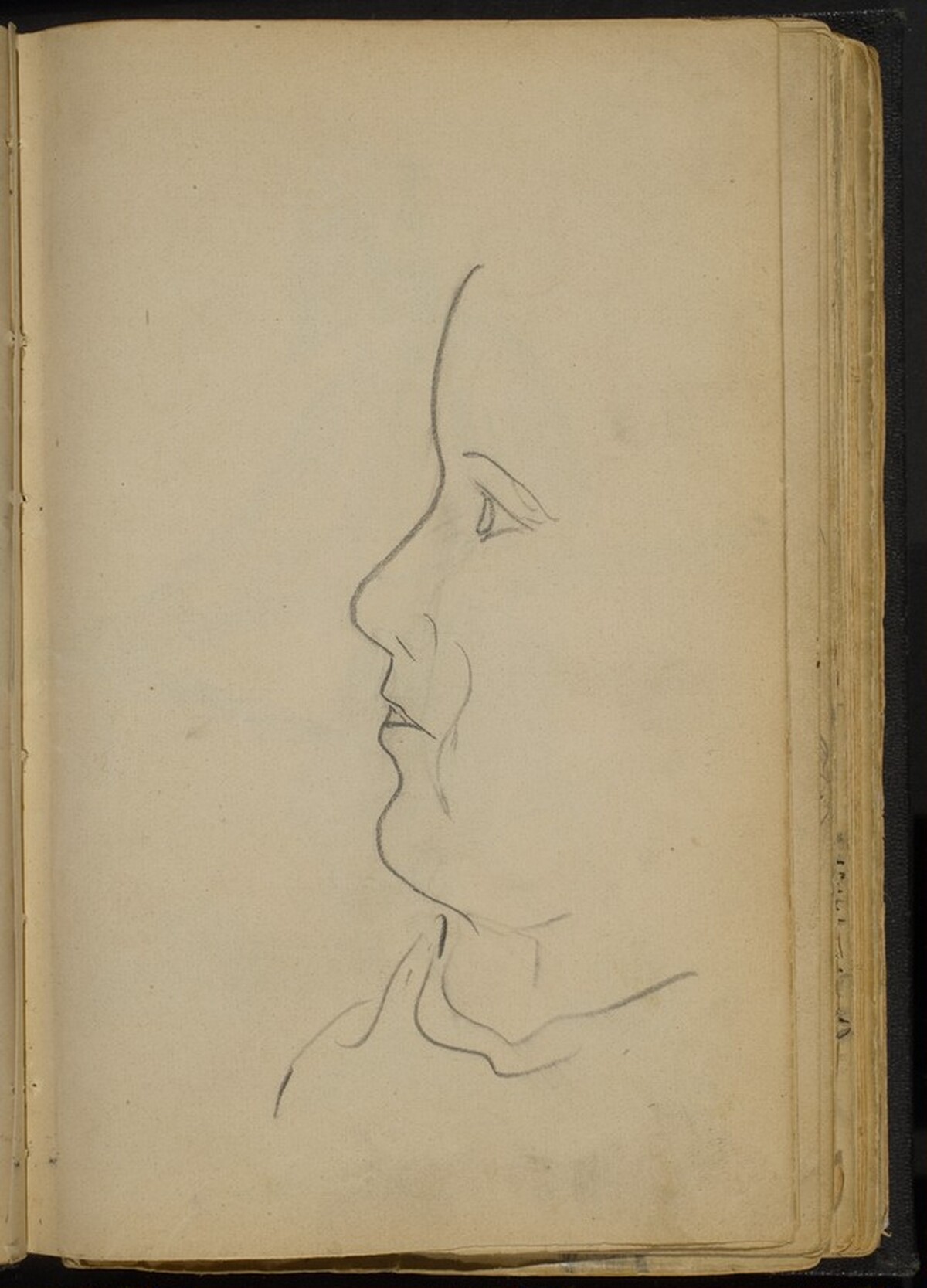 Face in Profile to the Left by Max Beckmann