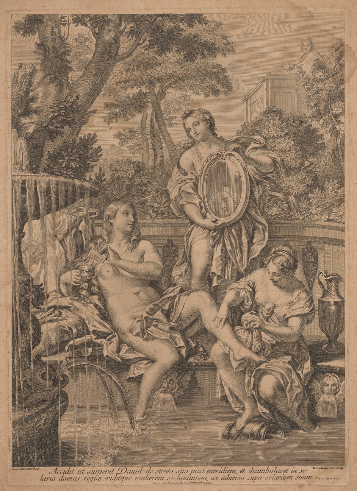 David and Bathsehba by Robert van Audenaerd, after Carlo Maratta