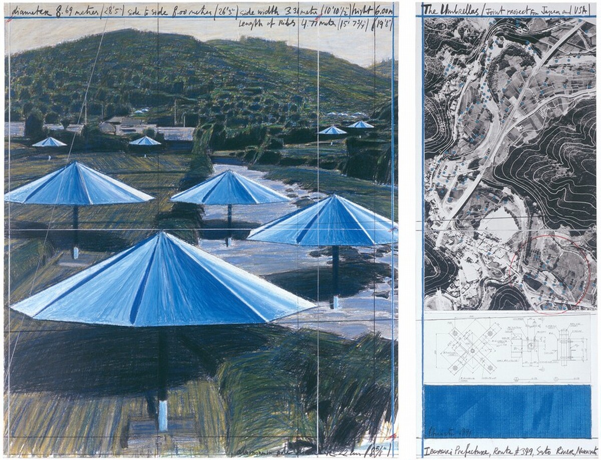 The Umbrellas, Joint Project for Japan and U.S.A. by Christo