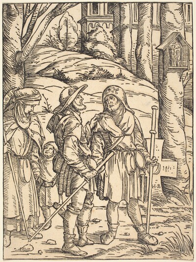 Pilgrims at a Wayside Shrine