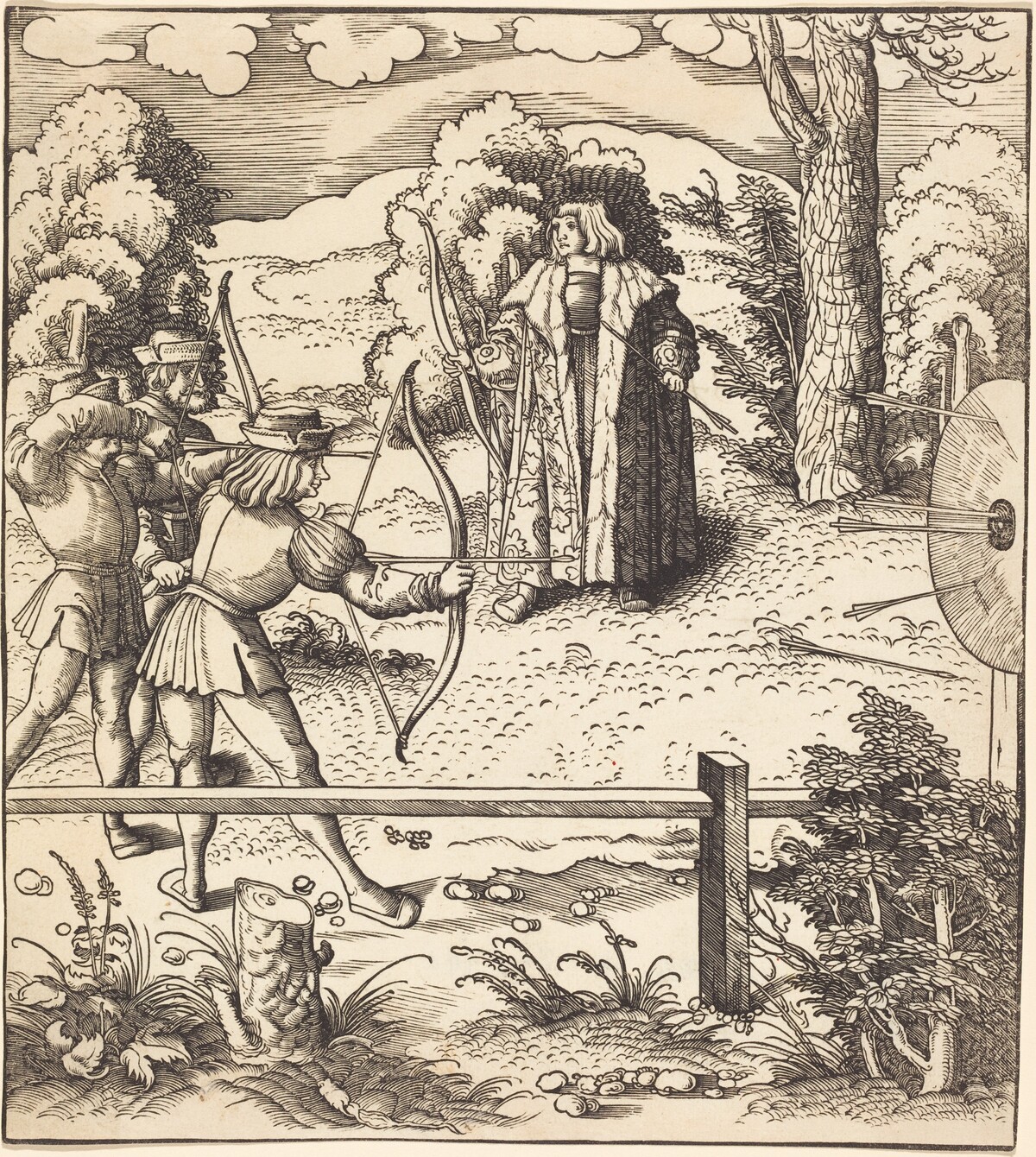 The Young White King at the Butts by Leonhard Beck