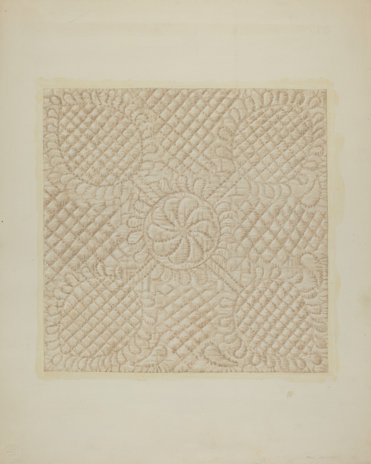Detail of Quilt - Tulip Pattern by Fred Hassebrock