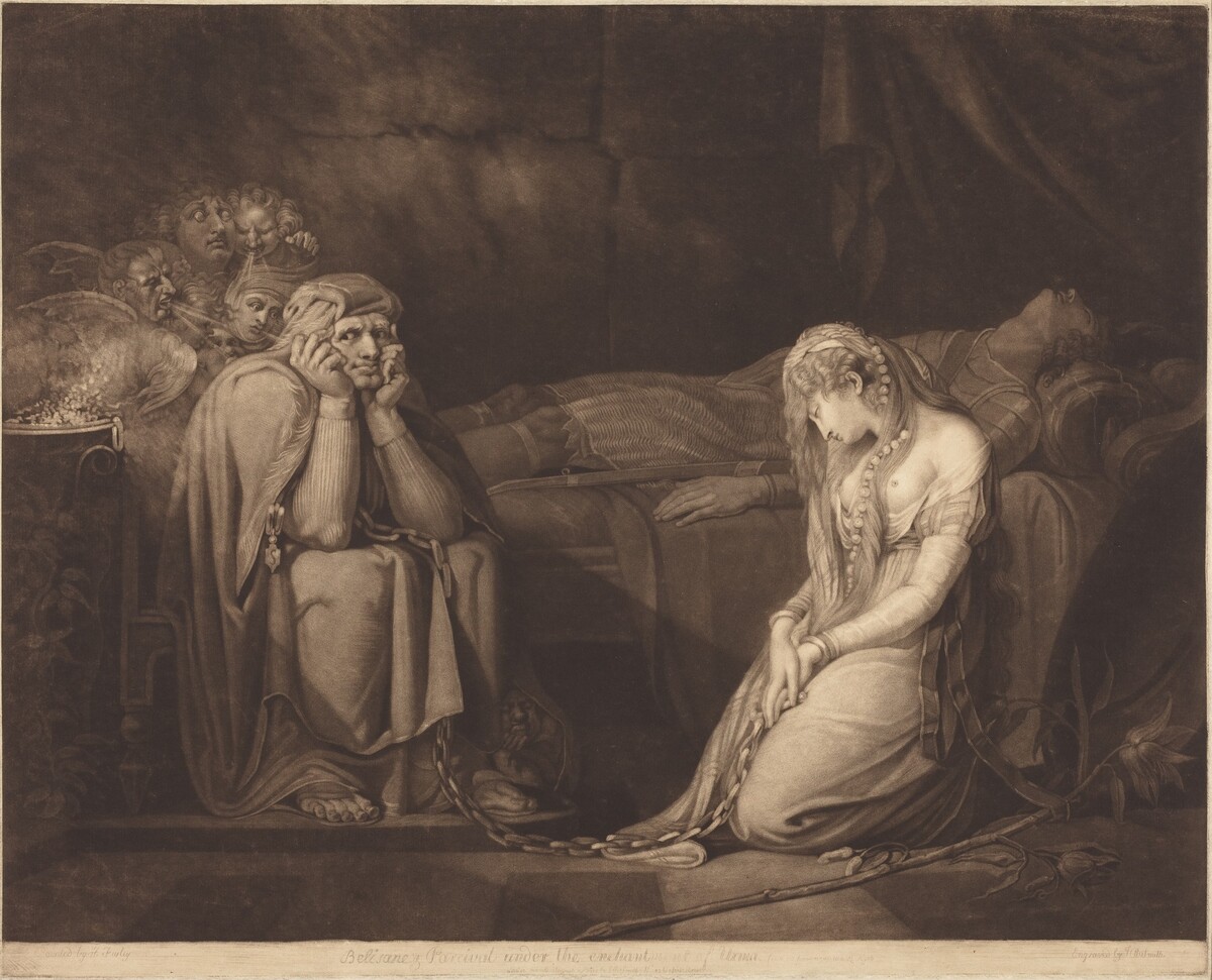Belisane and Parcival under the Enchantment of Urma by John Raphael Smith after Henry Fuseli