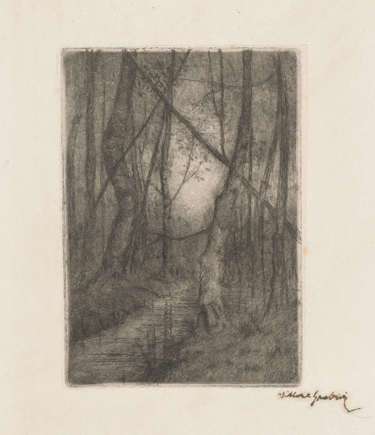 Stream in the Woods by Vittore Grubicy