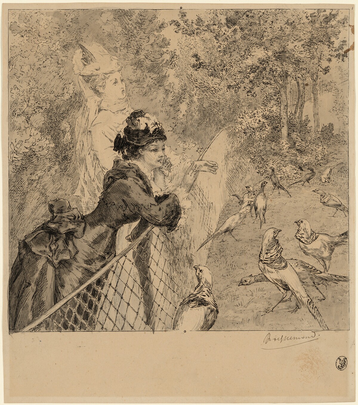Au Jardin d'Acclimatation (In the Zoological Garden) by Félix Bracquemond