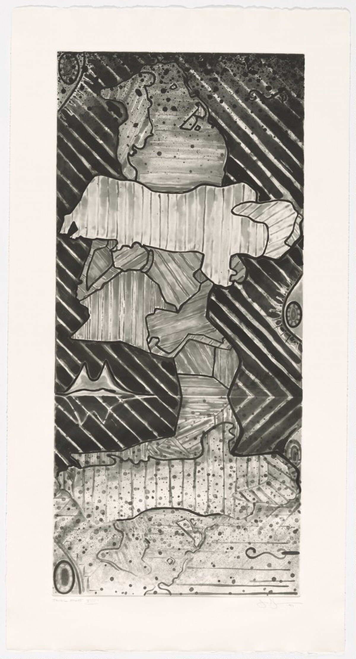 Green Angel 2 [trial proof 13] by Jasper Johns