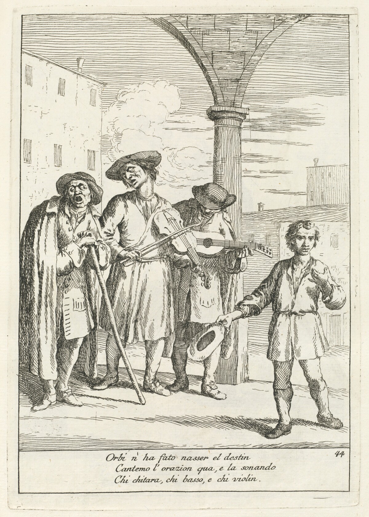 Fà ballar i Cani (Street Entertainer) by Gaetano Zompini