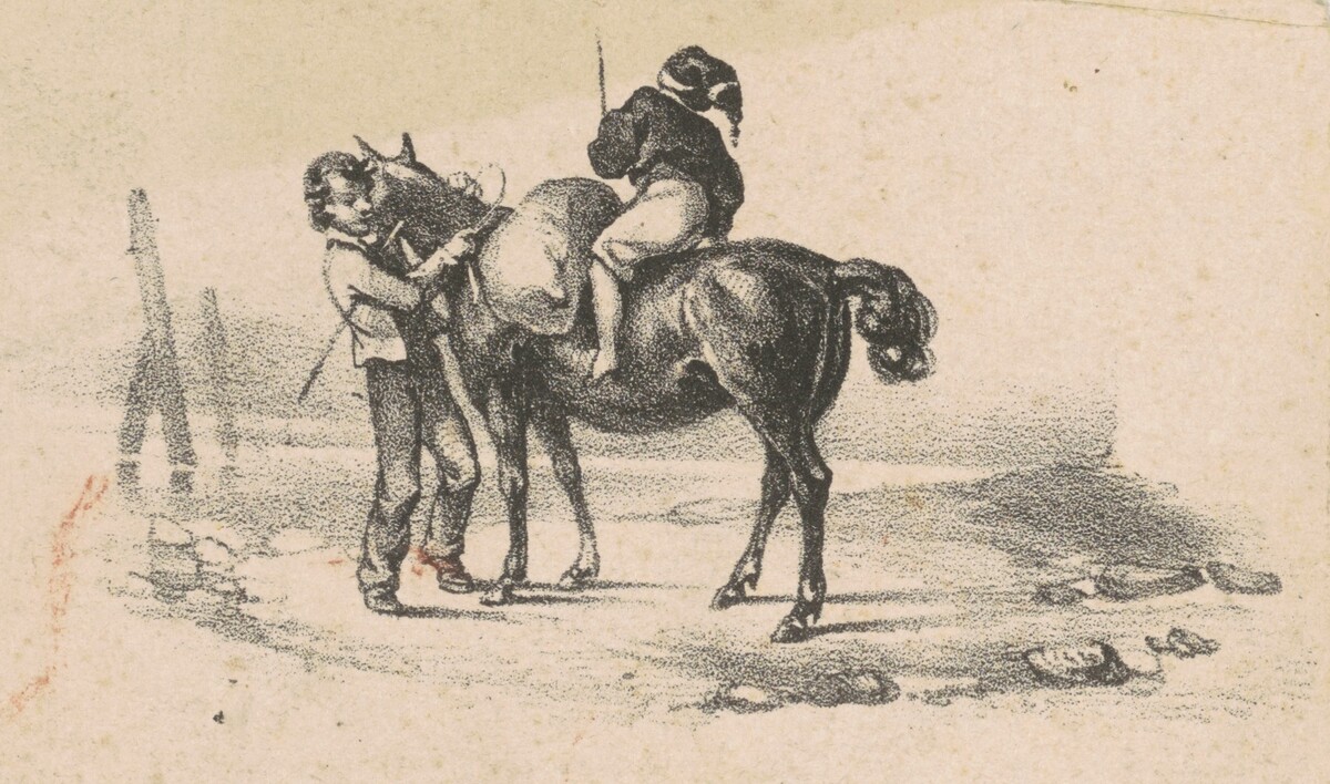 Youths and a Horse by American 19th Century