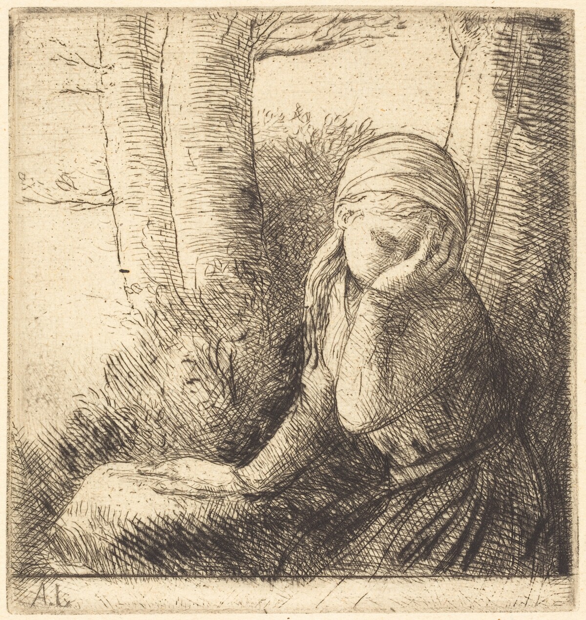 Desperate Young Girl (La jeune desesperee) by Alphonse Legros