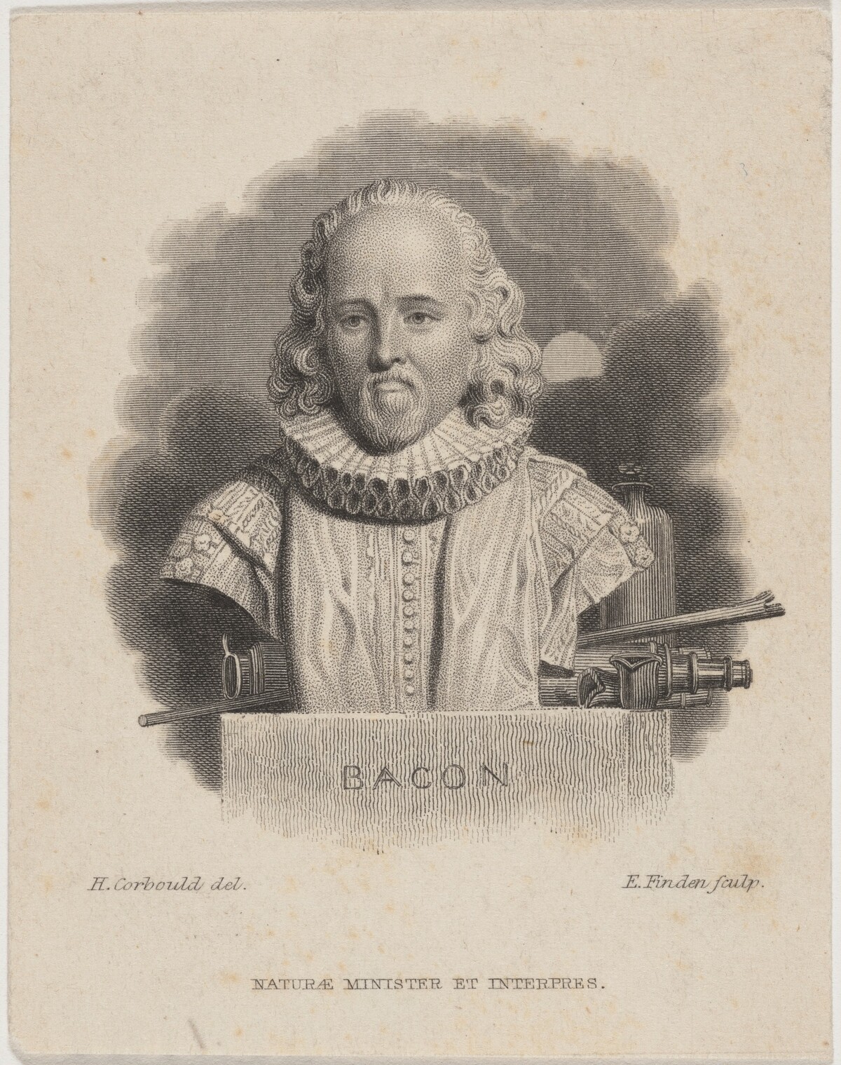 Sir Francis Bacon by Edward Finden after Henry Corbould