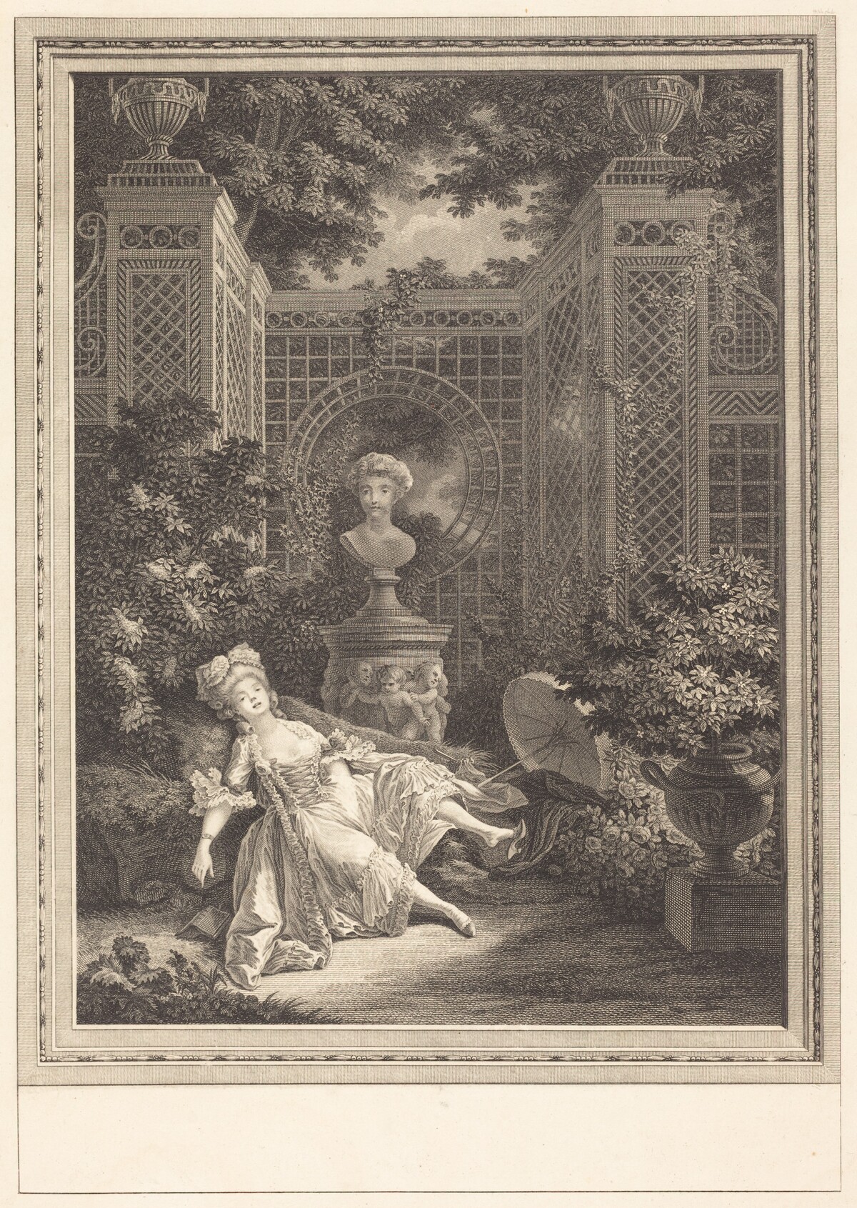 Le midi by Emmanuel Jean Nepomucène de Ghendt after Pierre-Antoine Baudouin