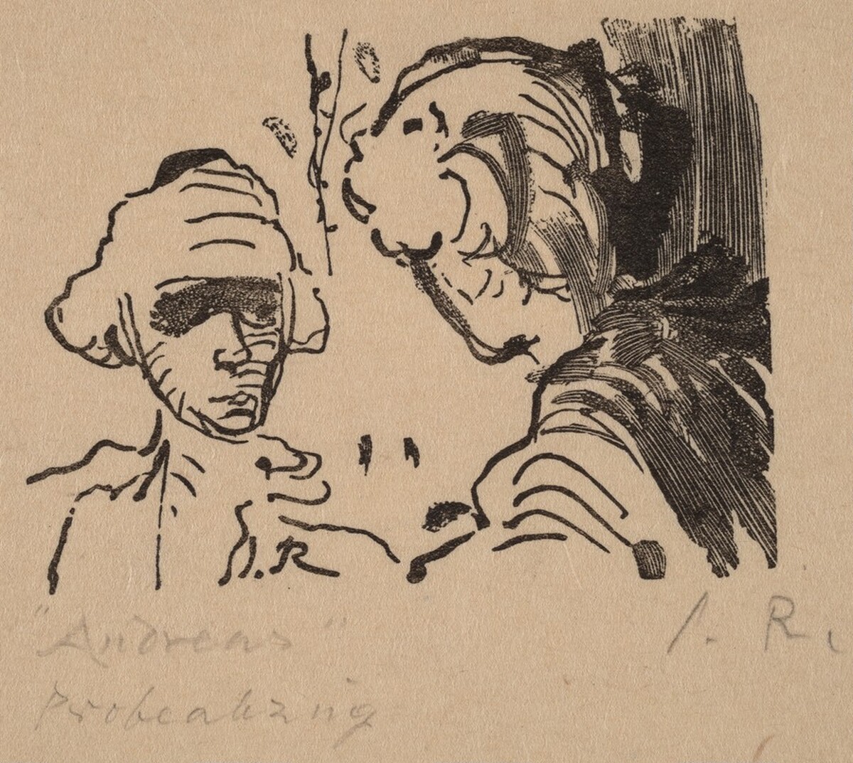 Illustration to V. Hofmannsthal, "Andreas" by Imre Reiner